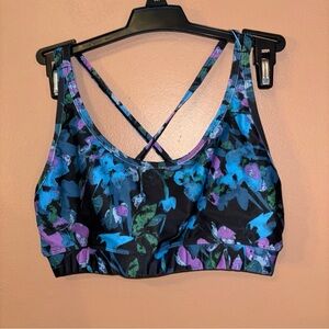 Prismsport Women Green Multicolored Sport Bra Size Small UNPADDING ADDED